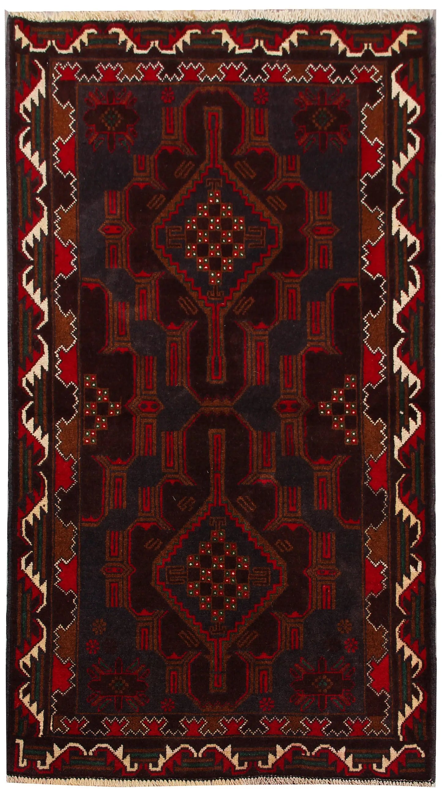 Super Baluchi Rug – Classic Tribal Pattern, 85 x 125 cm