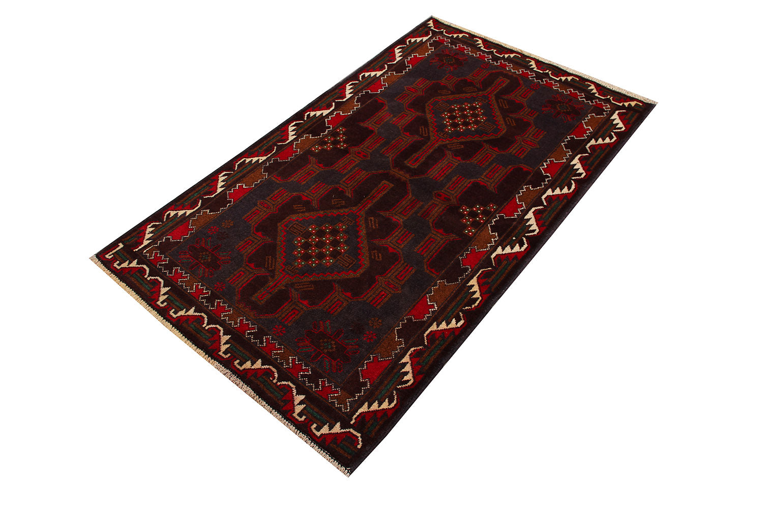 Super Baluchi Rug – Classic Tribal Pattern, 85 x 125 cm