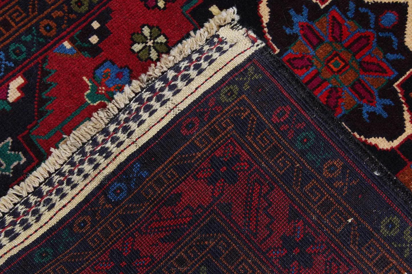 Super Baluchi Rug – Tribal Geometric Accent, 85 x 125 cm