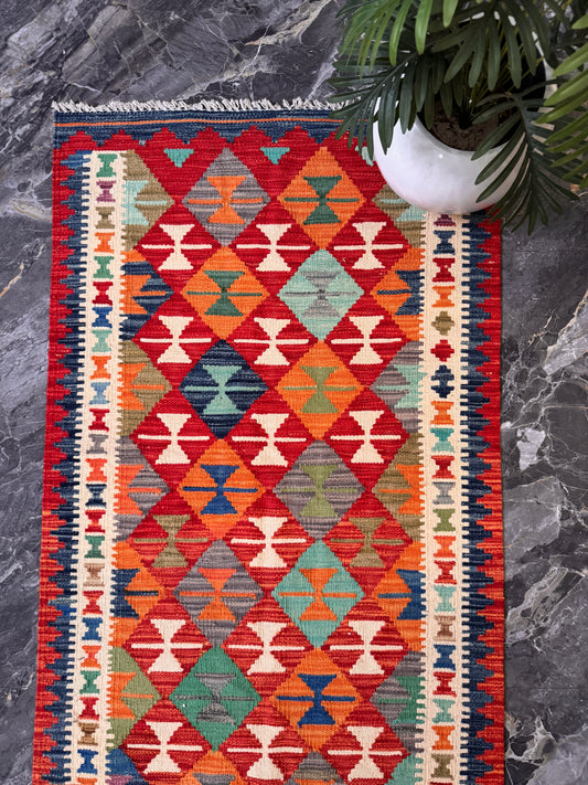 Hand Woven Flat Kilim 3 x 5 ft