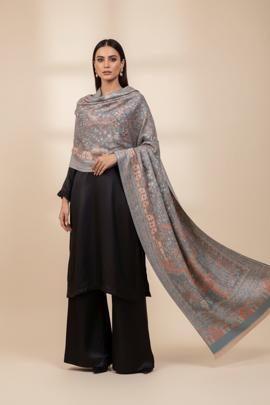 Cashmere Stole Jamawar 28 x 80 inches(approx)