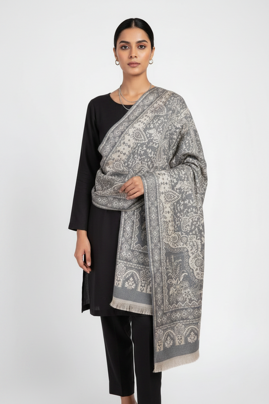 Cashmere Stole Jamawar 28 x 80 inches (approx)