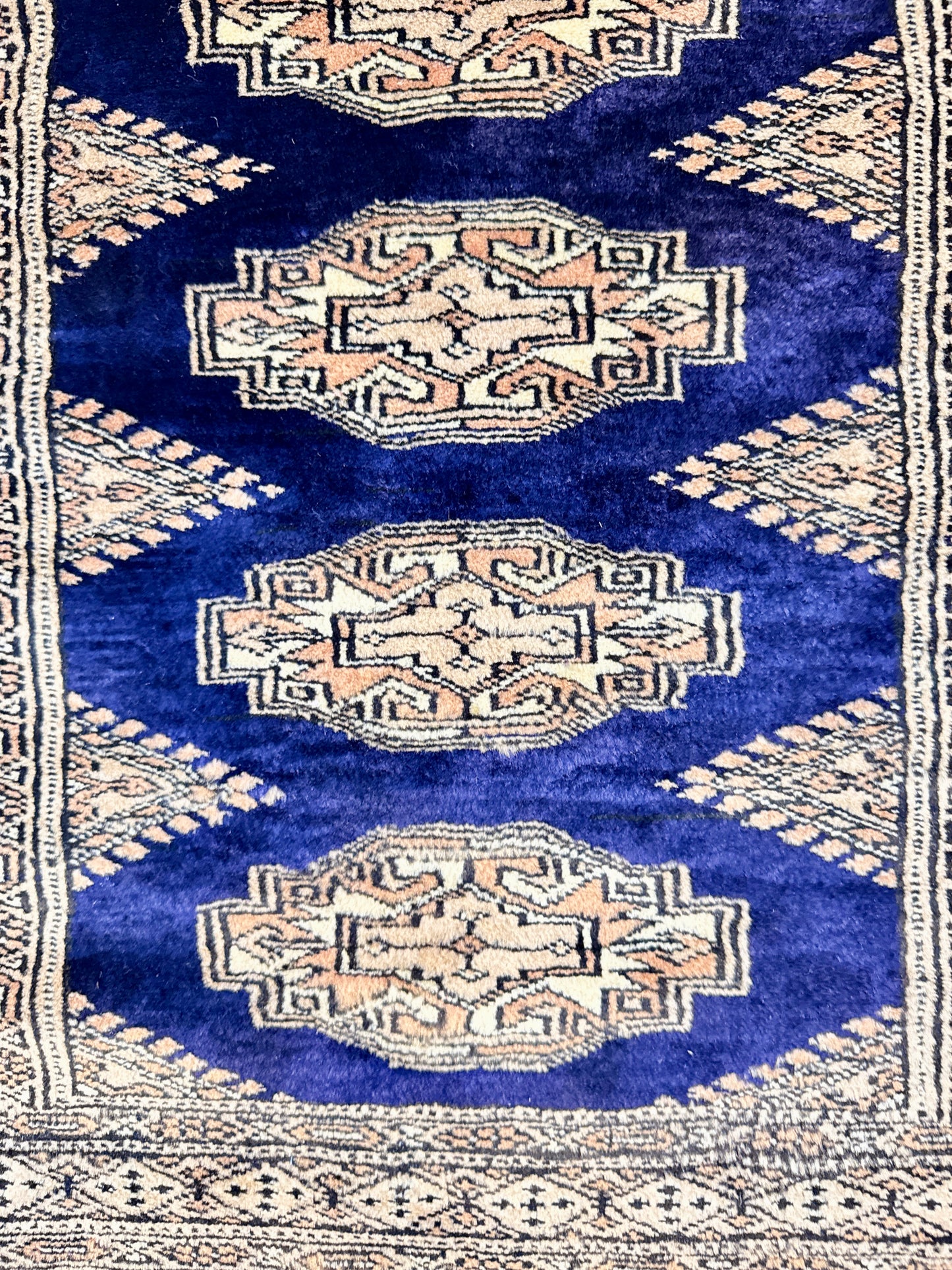 Hand Knotted Pakistani Bokhara Rug 2.5 x 4 ft