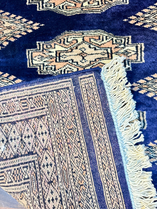 Hand Knotted Pakistani Bokhara Rug 2.5 x 4 ft