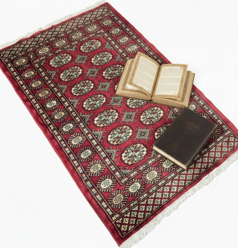 Hand Knotted Traditional Bokhara Rug 2.5 x 4 ft