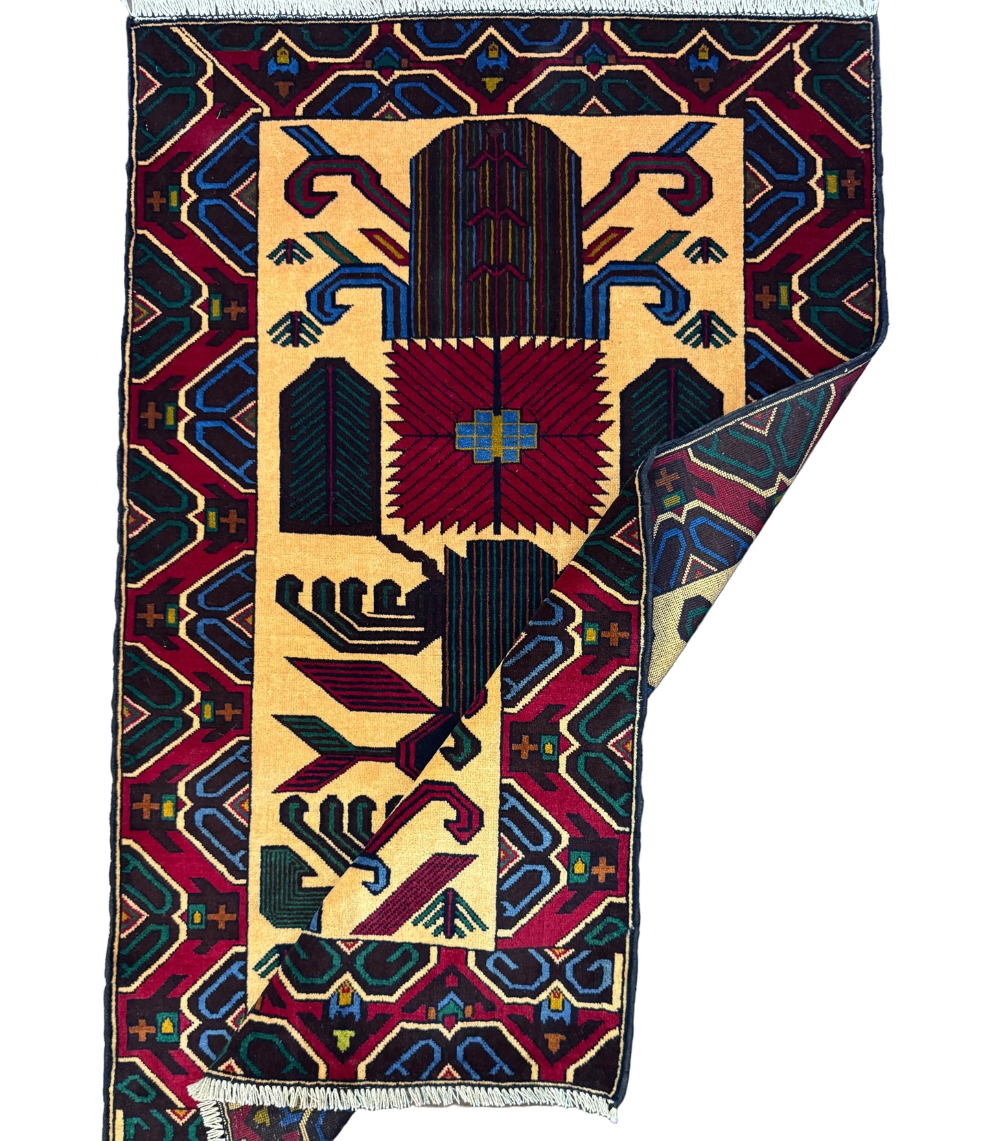 Hand Knotted Fine Baluchi Rugs 85 x 135 cms approx