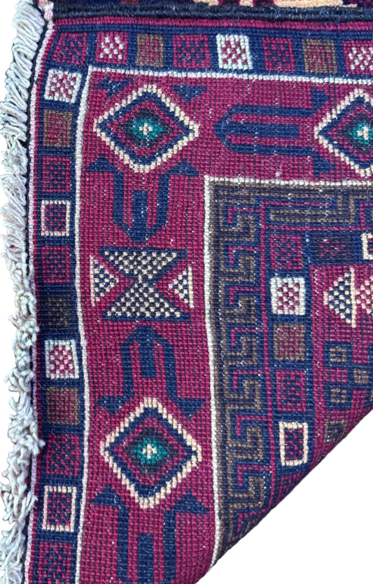 Hand knotted baluchi Rug 84 x 148 cms approx