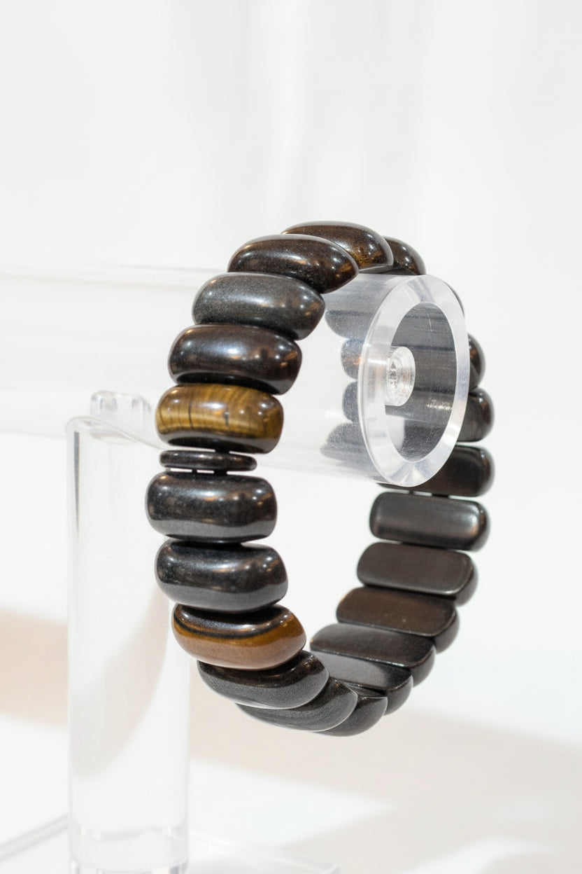 Natural  Black Tiger Eye Stone Bracelet