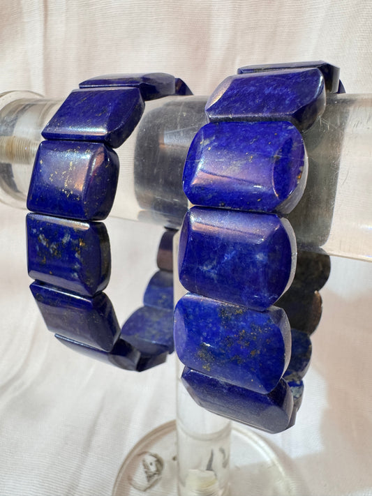 Lapis Lazuli Lajwar Semi Precious Stone Bracelet