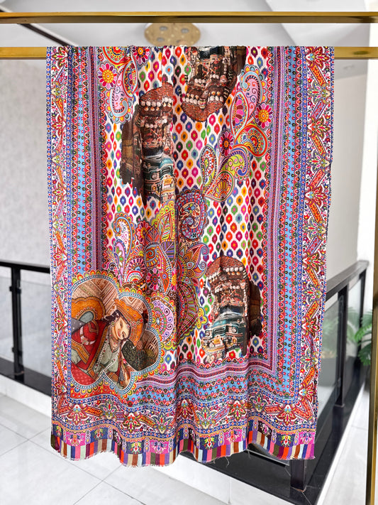 Printed Mughal Shawl