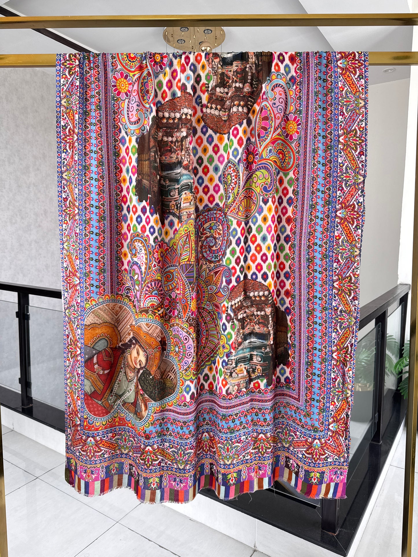 Printed Mughal Shawl