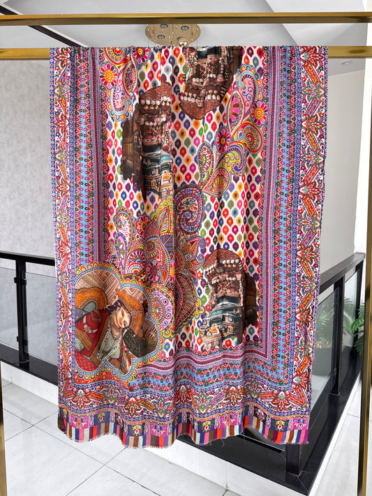 Printed Mughal Shawl