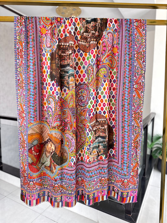 Printed Mughal Shawl