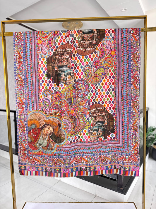 Printed Mughal Shawl