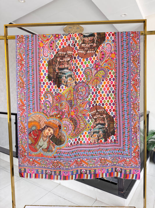 Printed Mughal Shawl