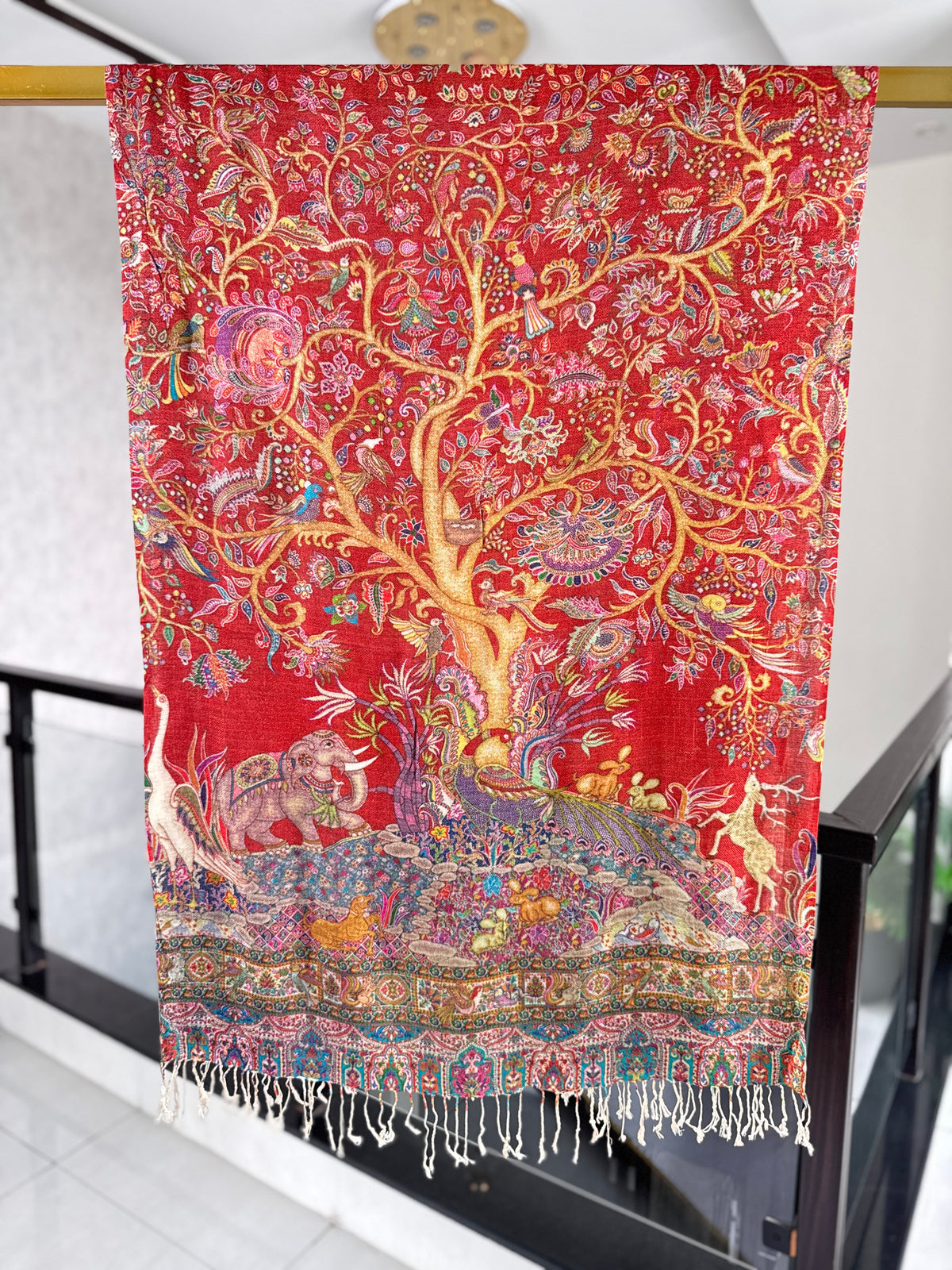 Printed stole, 28x80 inches