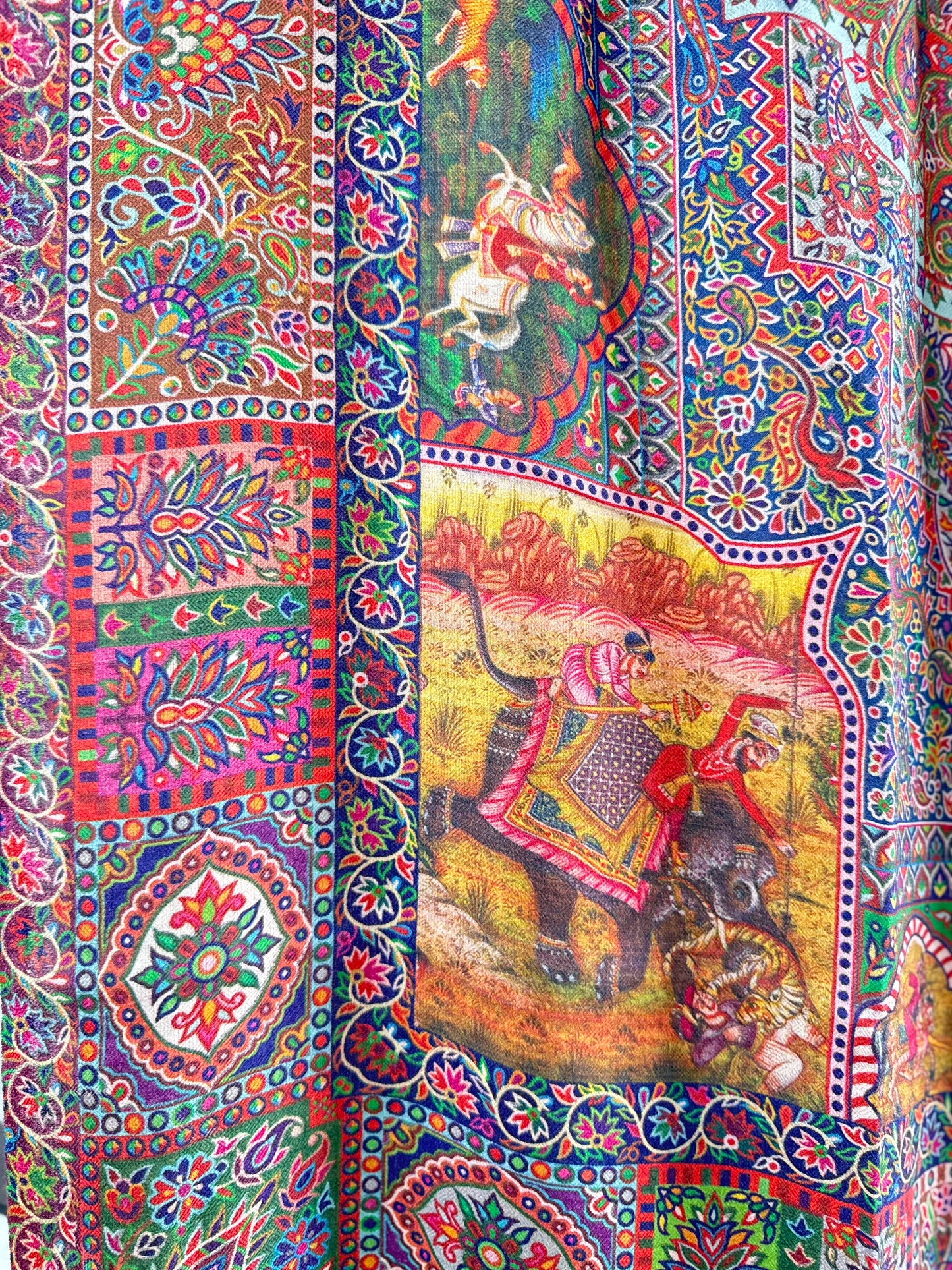 Printed Shawl Mughal Art 45 x 90 inches