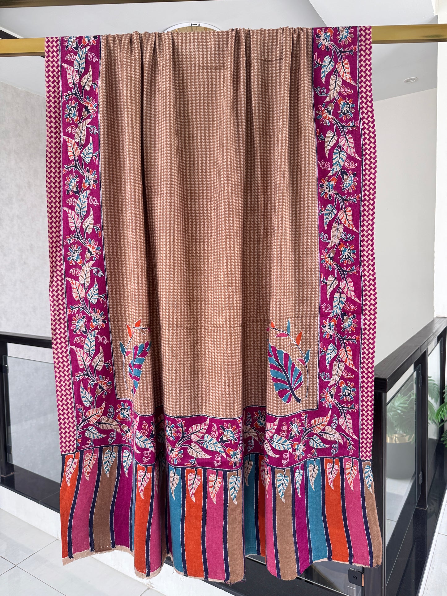 Kalamkari Sui Shawl 45 x 90 inches approx
