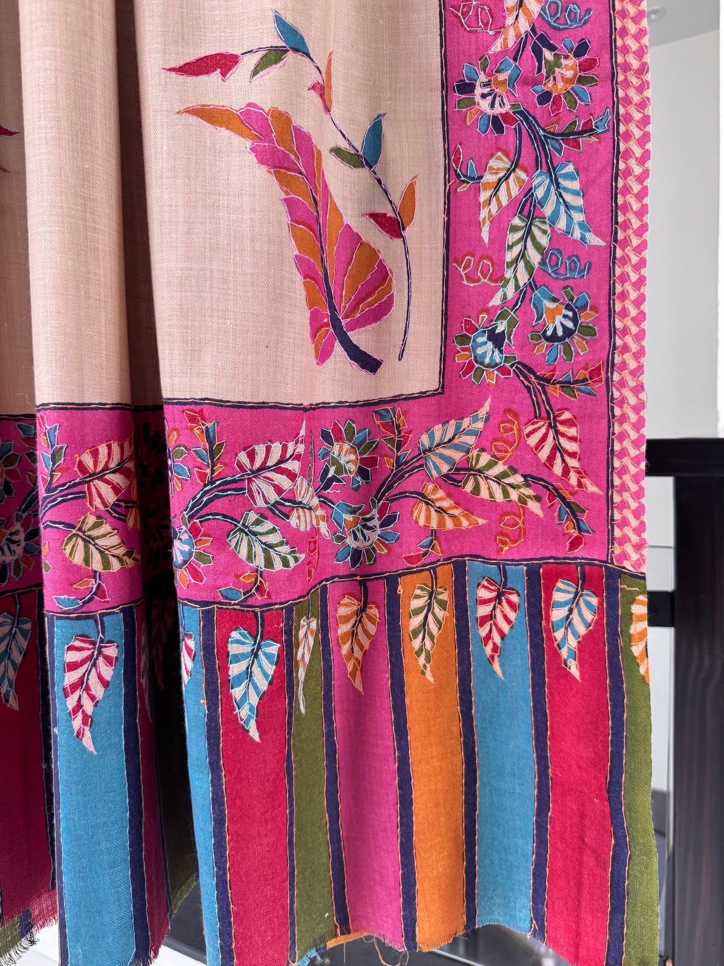Kalamkari Sui Shawl 45 x 90 inches approx