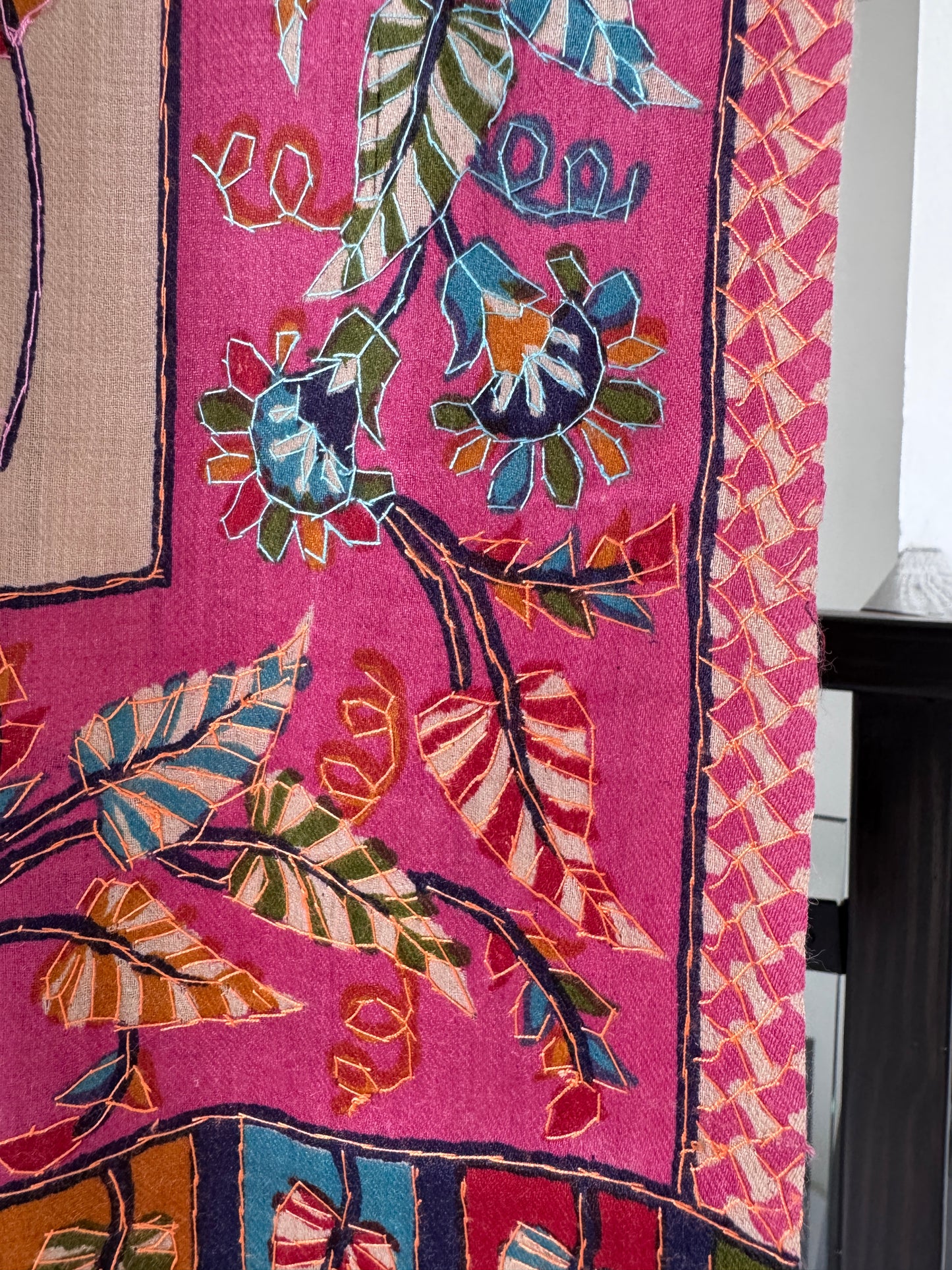 Kalamkari Sui Shawl 45 x 90 inches approx