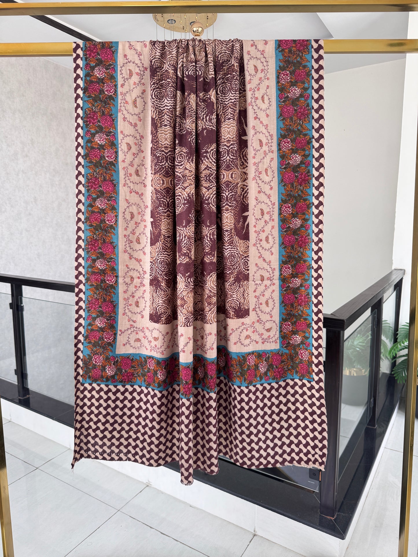 Kalamkari Sui Shawl 45 x 90 inches approx