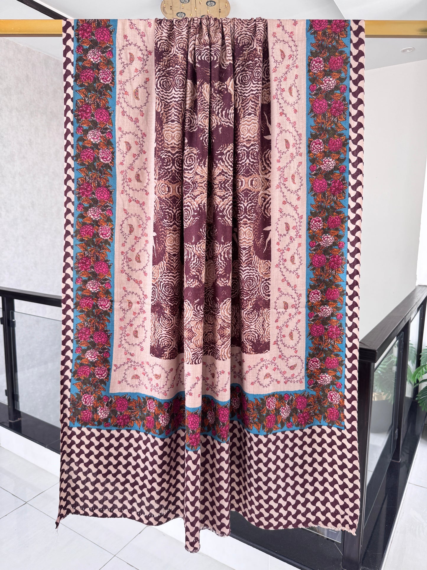 Kalamkari Sui Shawl 45 x 90 inches approx