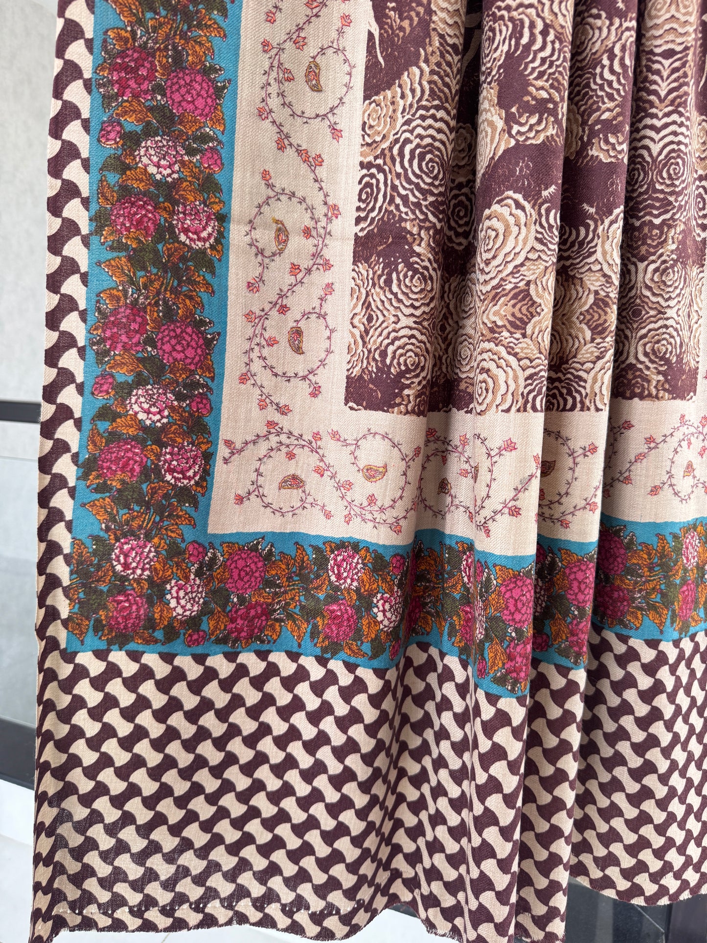 Kalamkari Sui Shawl 45 x 90 inches approx