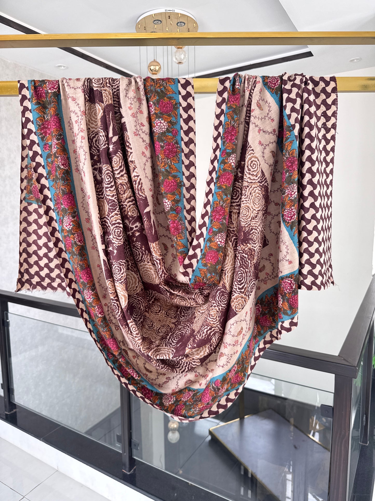 Kalamkari Sui Shawl 45 x 90 inches approx