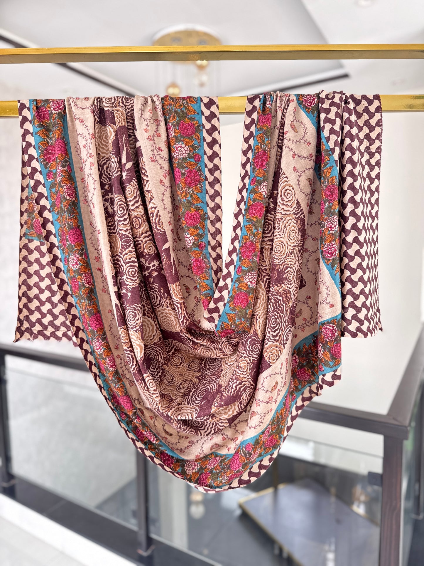 Kalamkari Sui Shawl 45 x 90 inches approx