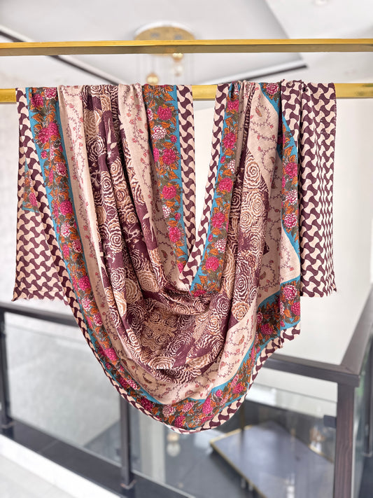 Kalamkari Sui Shawl 45 x 90 inches approx