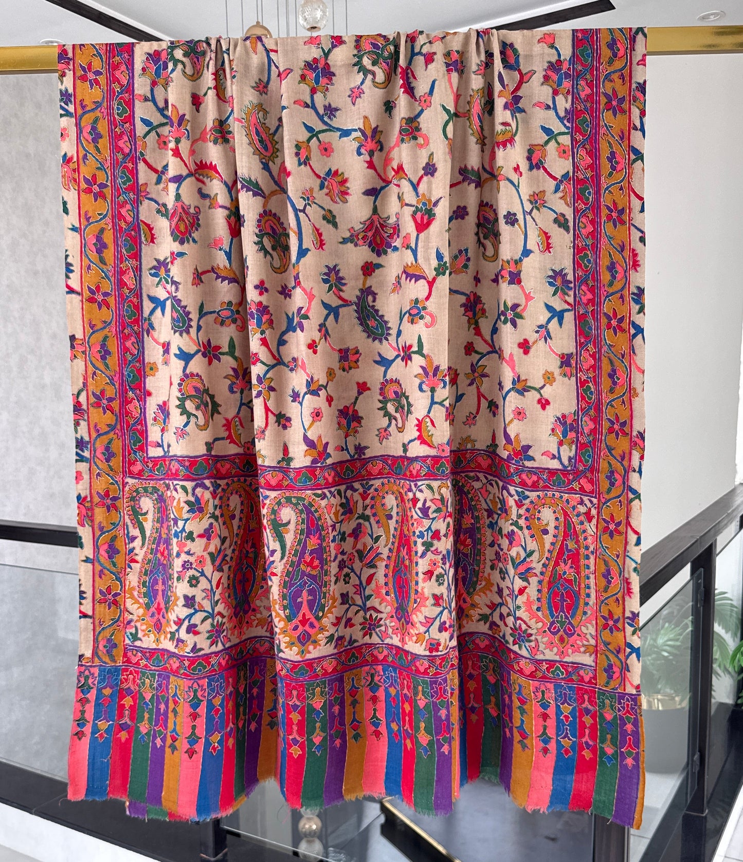 Kalamkari Sui Shawl 45 x 90 inches approx