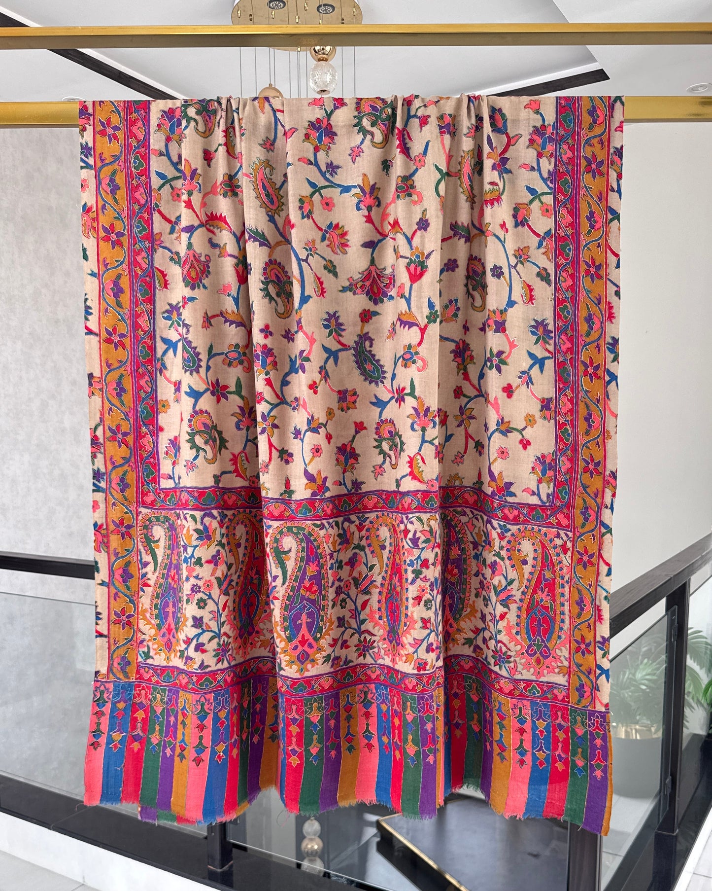 Kalamkari Sui Shawl 45 x 90 inches approx