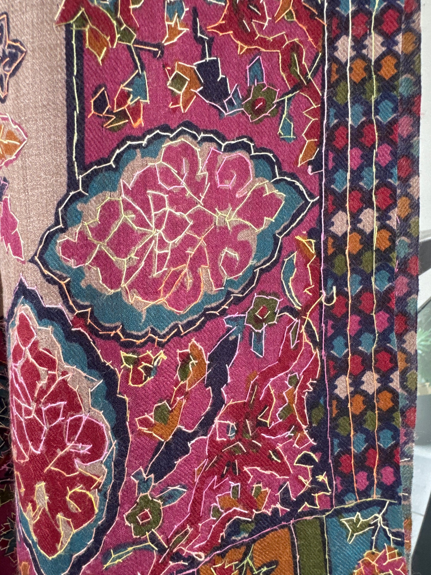 Kalamkari Sui Shawl 45 x 90 inches approx