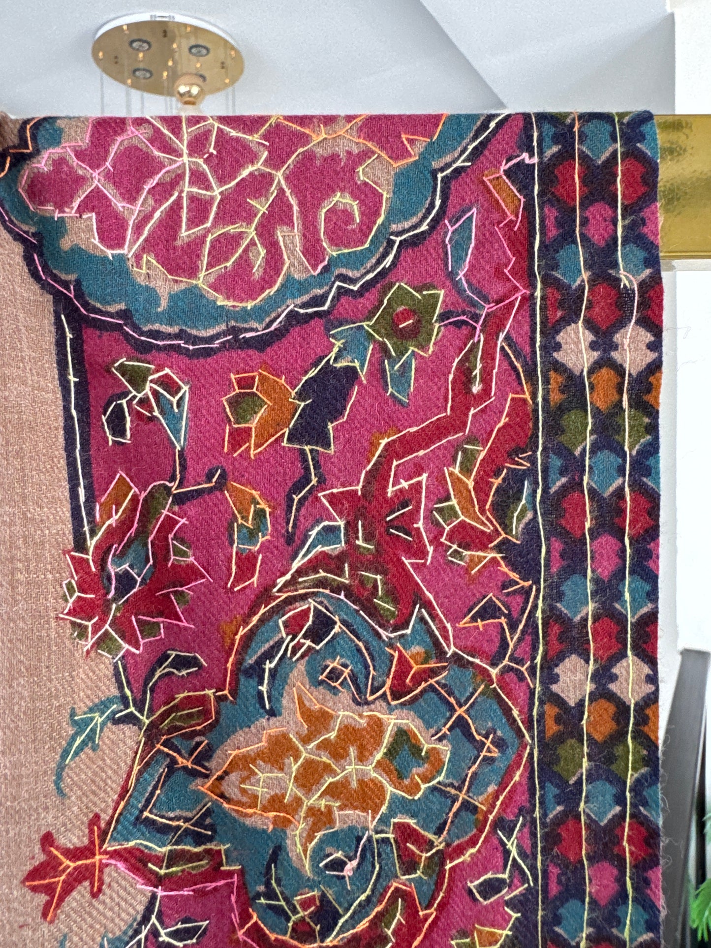 Kalamkari Sui Shawl 45 x 90 inches approx