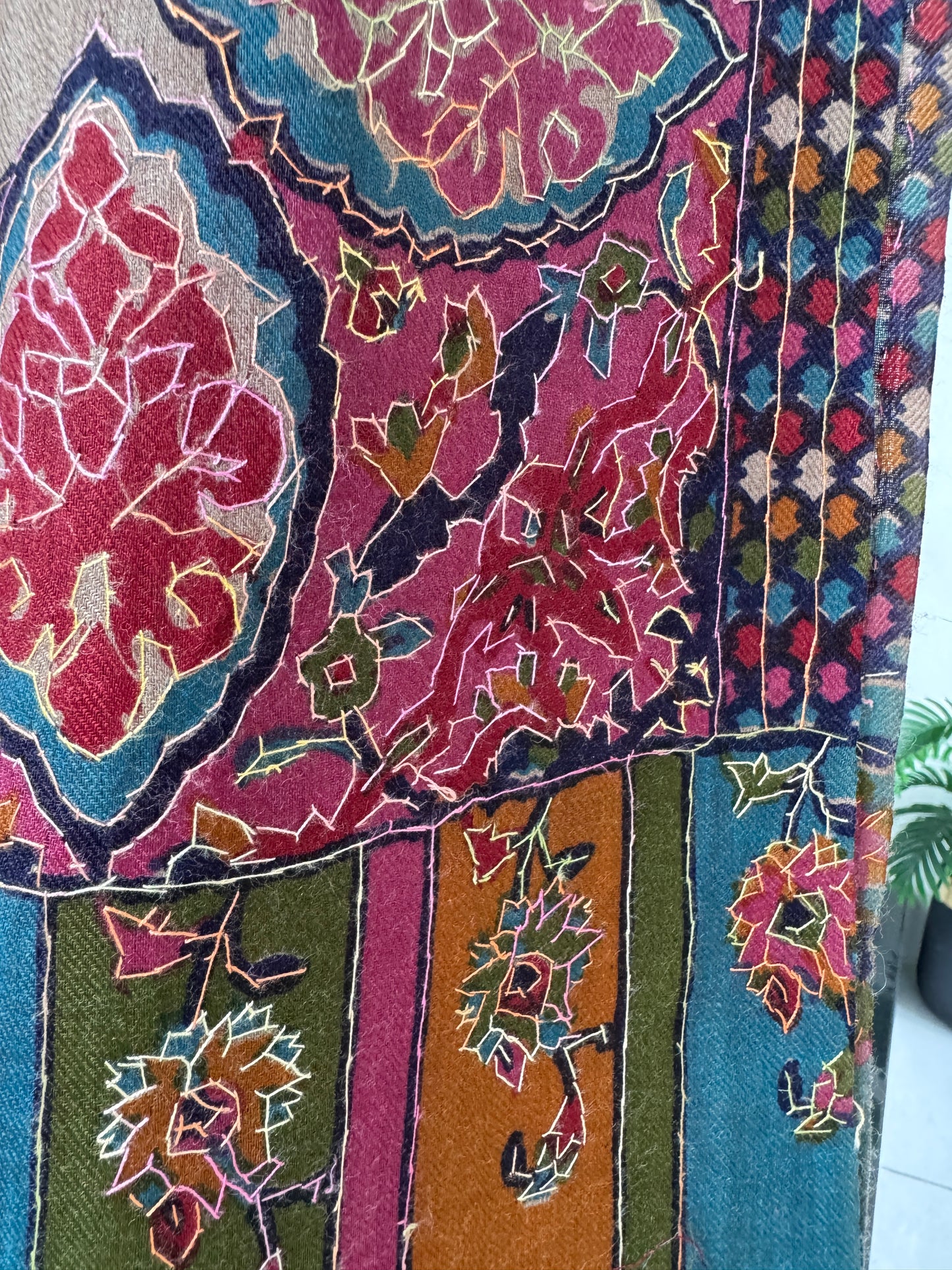 Kalamkari Sui Shawl 45 x 90 inches approx
