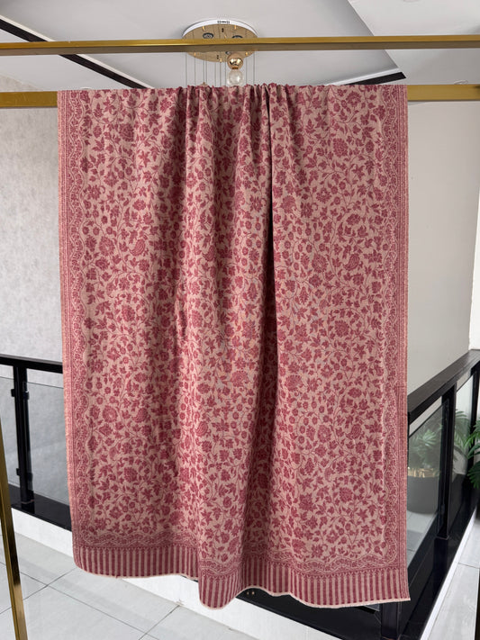Beige kani reversible Shawl 40 x 80 inches