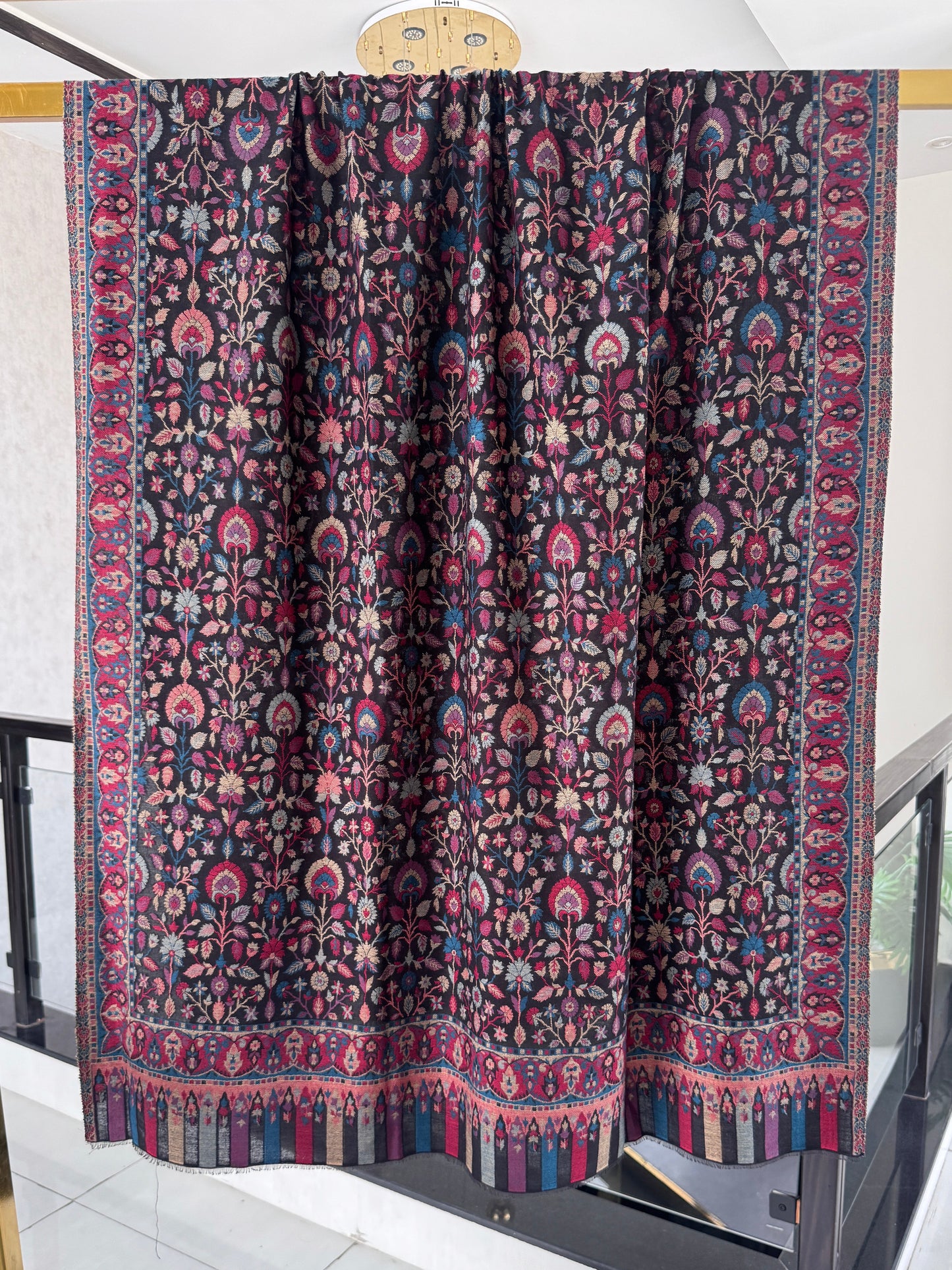 Black Kani shawl 40 x 80 inches approx