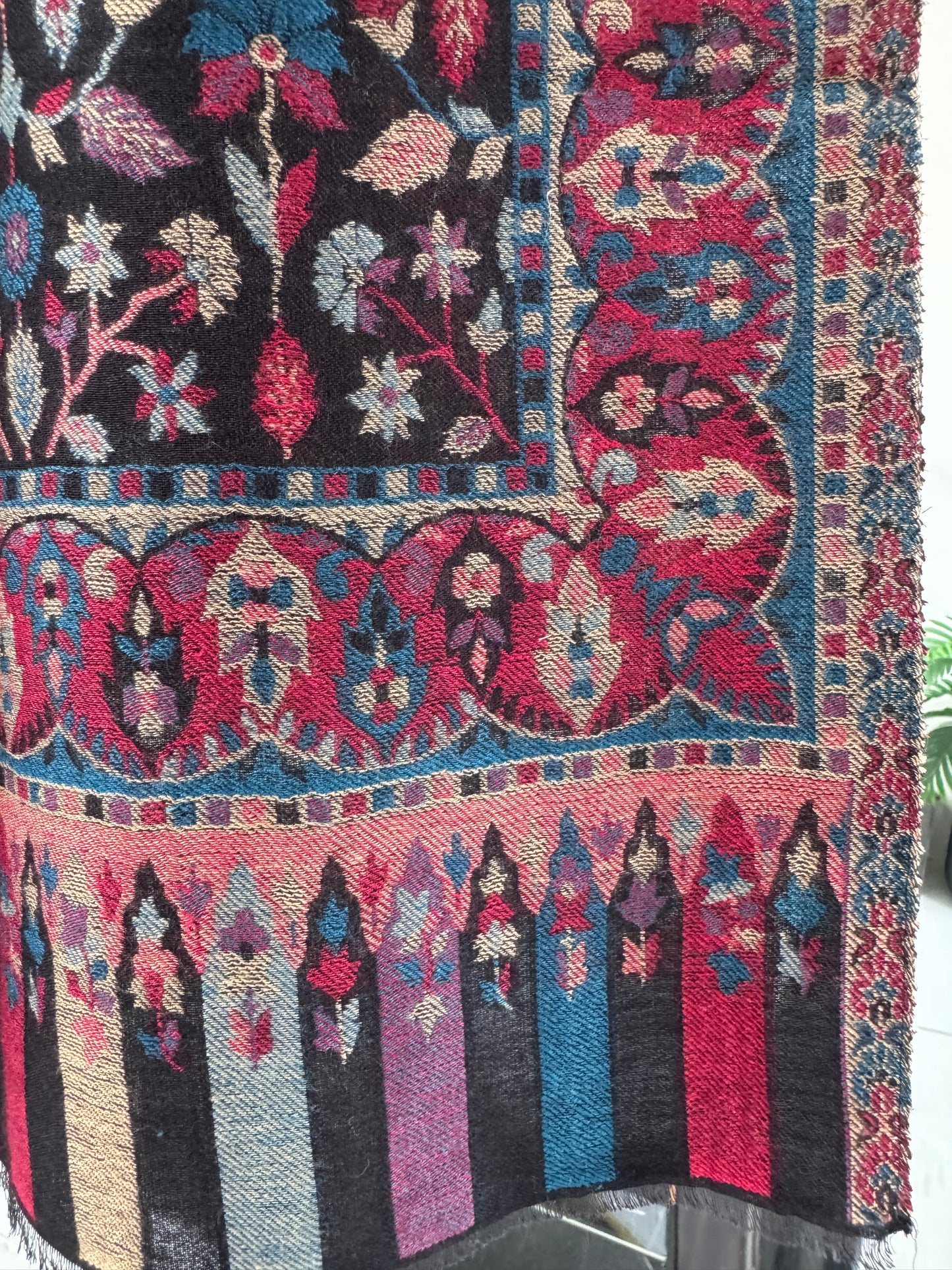 Black Kani shawl 40 x 80 inches approx