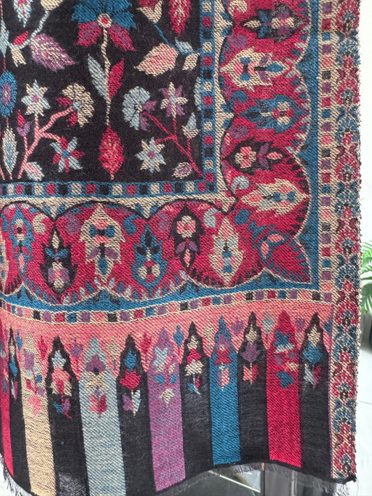 Black Kani shawl 40 x 80 inches approx