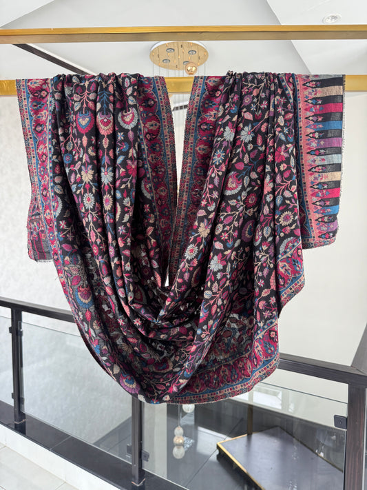 Black Kani shawl 40 x 80 inches approx
