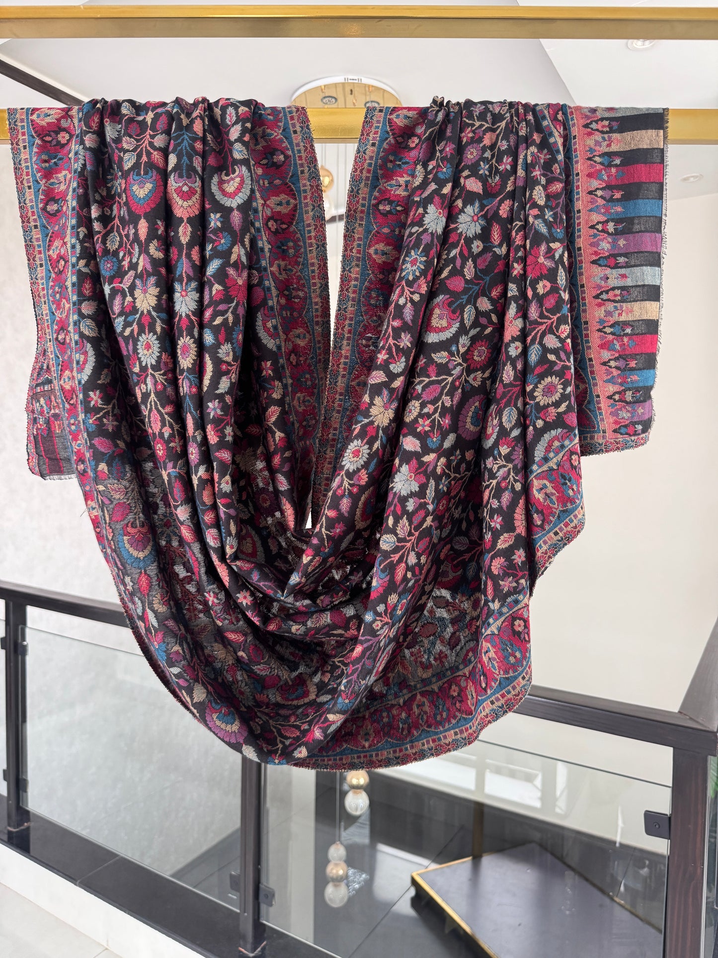 Black Kani shawl 40 x 80 inches approx