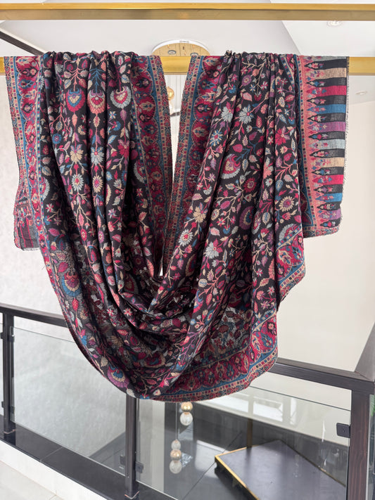 Black Kani shawl 40 x 80 inches approx