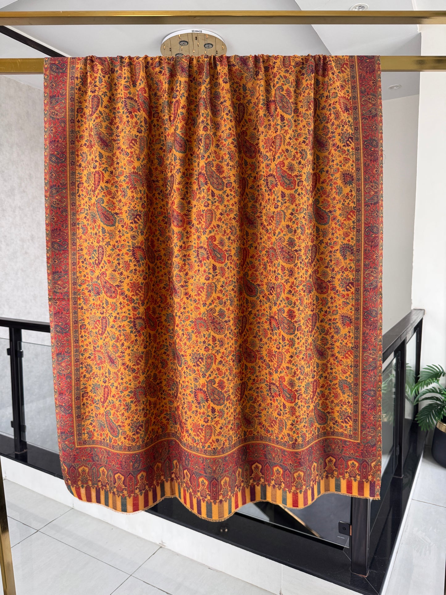Mustard Kani Shawl 40 x 80 inches