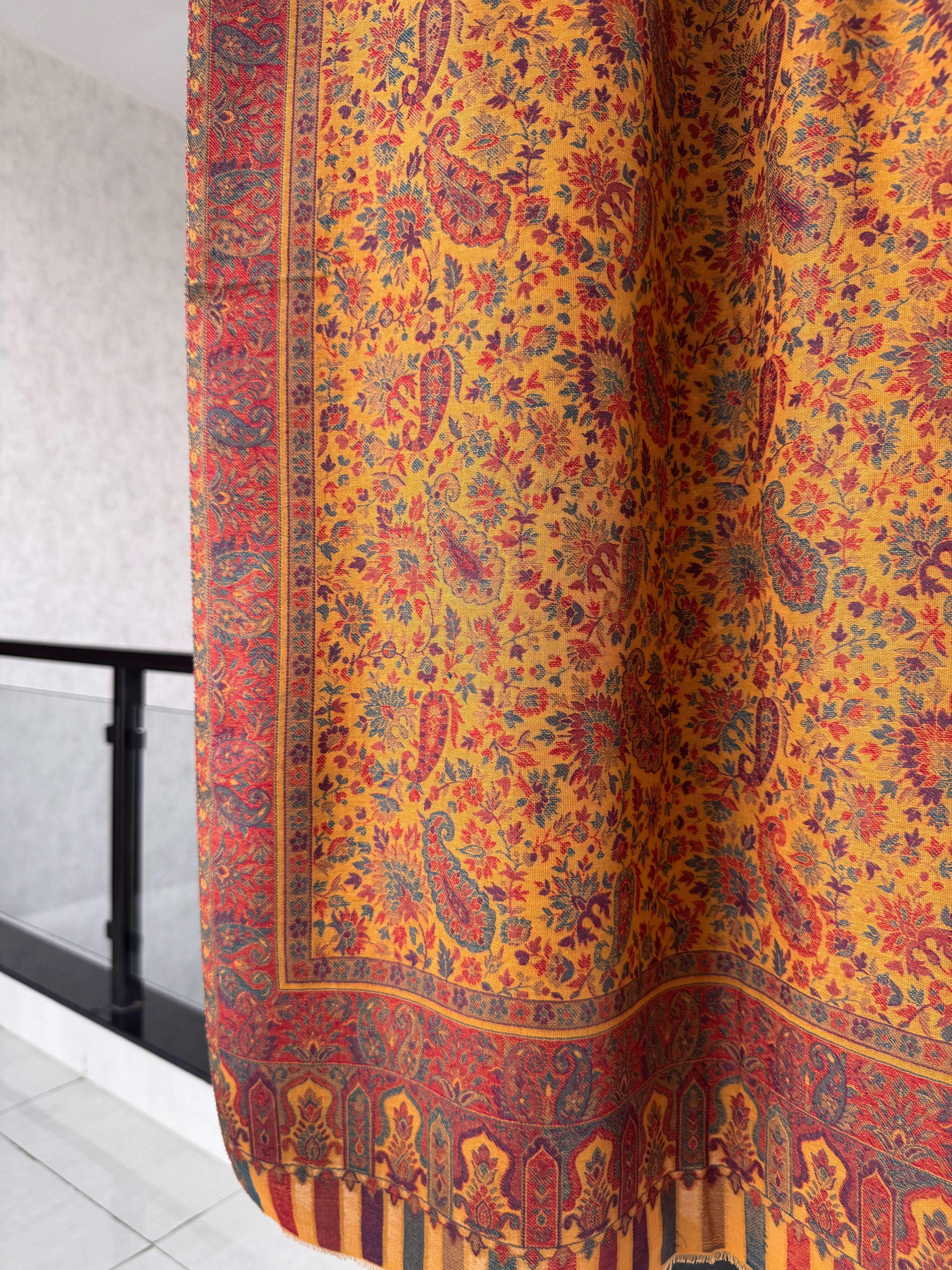 Mustard Kani Shawl 40 x 80 inches