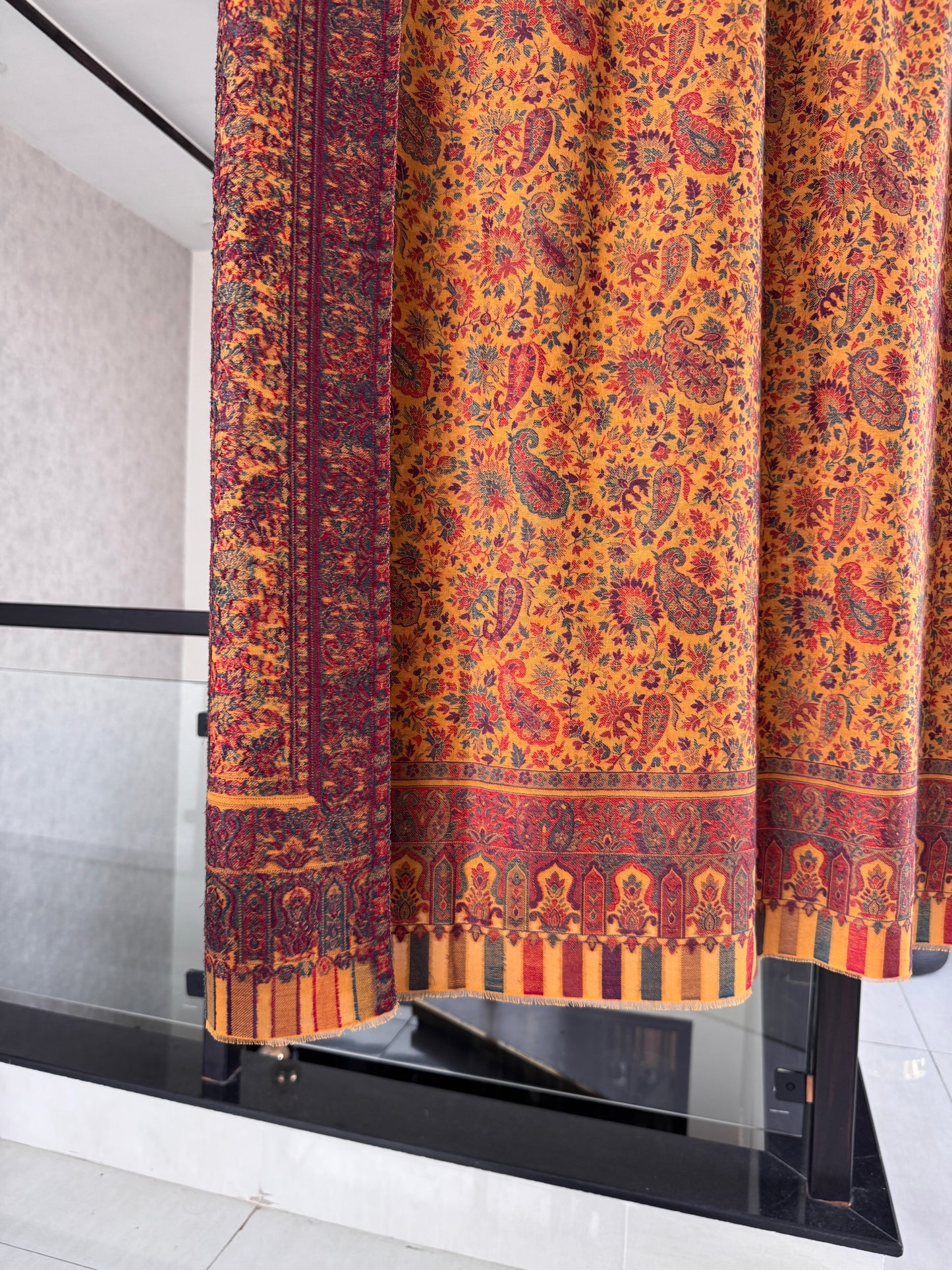 Mustard Kani Shawl 40 x 80 inches