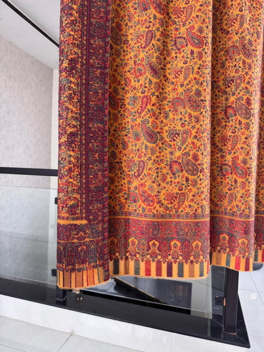 Mustard Kani Shawl 40 x 80 inches
