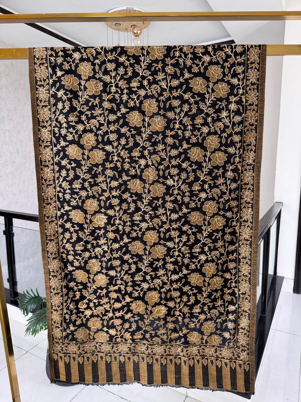 Kani Weave Pashmina Stole – Toosh Silk Blend, 28x80 inches