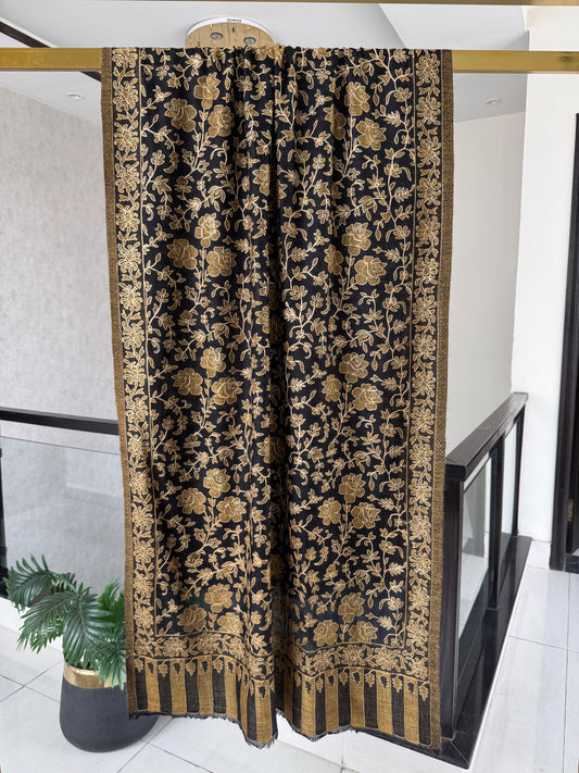 Kani Weave Pashmina Stole – Toosh Silk Blend, 28x80 inches