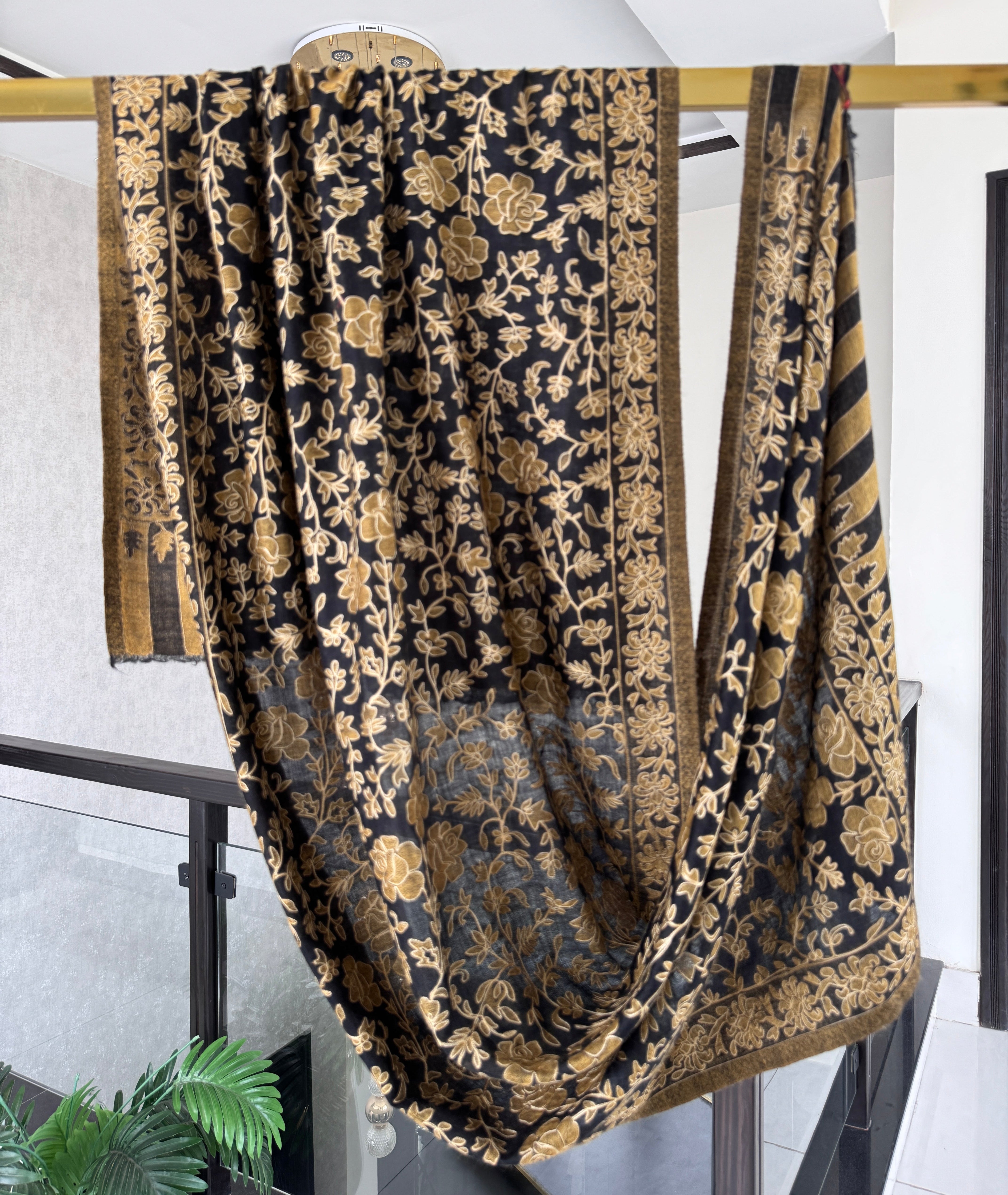 Kani Weave Pashmina Stole – Toosh Silk Blend, 28x80 inches