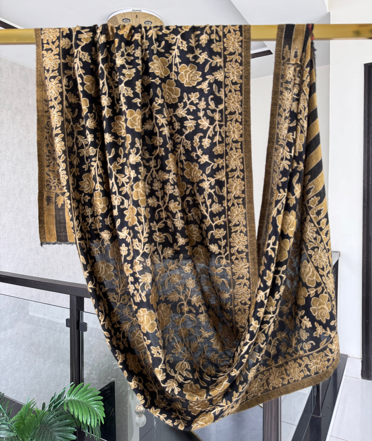 Kani Weave Pashmina Stole – Toosh Silk Blend, 28x80 inches